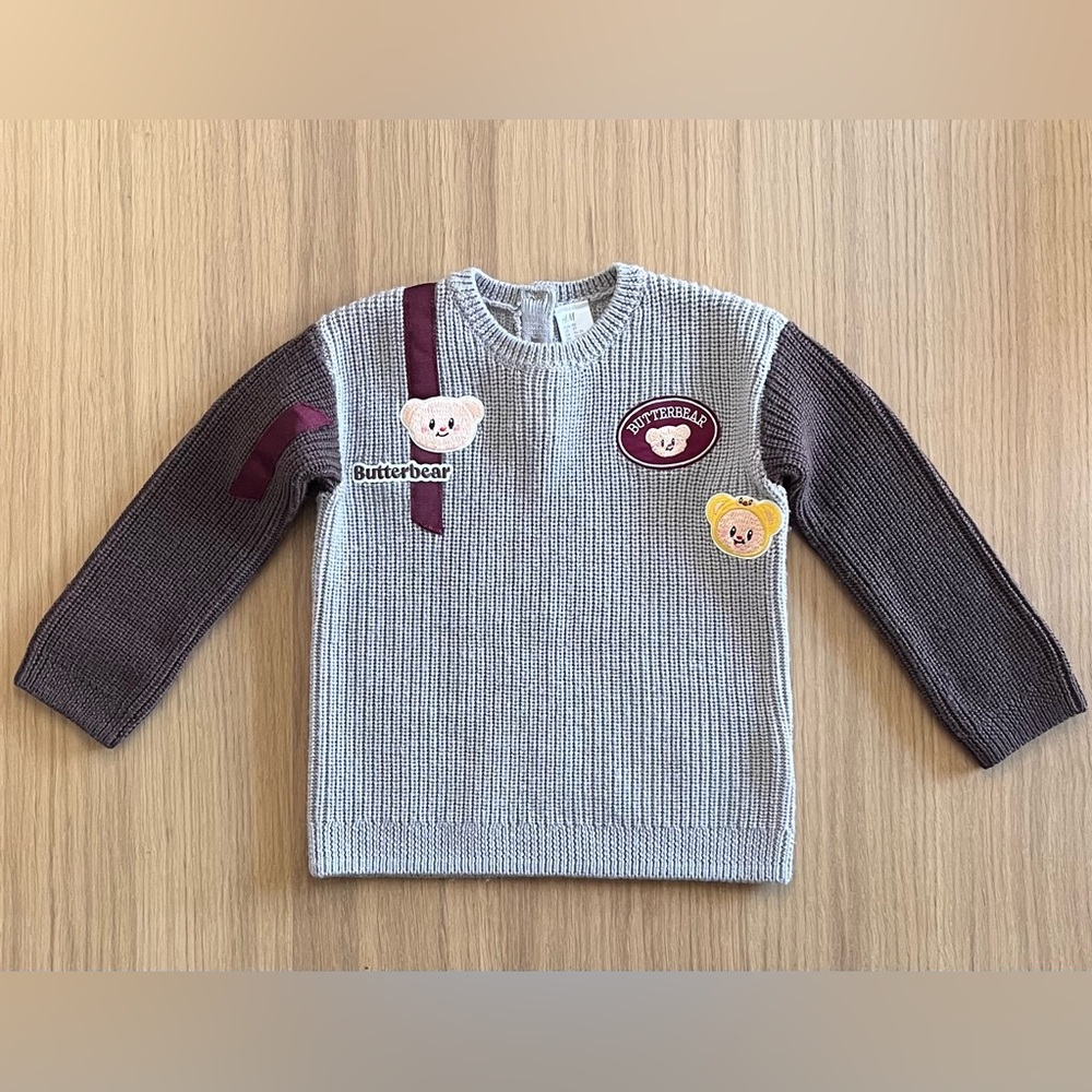 H&M, Baby /toddler merino wool Butterbear sweater, size 2Years